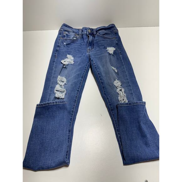 Aeropostale Denim - Aeropostale Jeans Sz 4 High Rise Distressed Jeggings Denim Stretch
